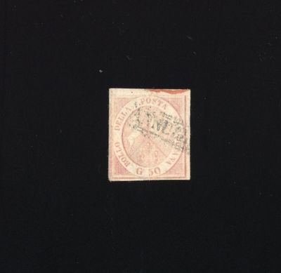 a stamp with a picture of a man on it on a black background