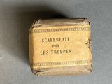 an old box of soap sitting on top of a table