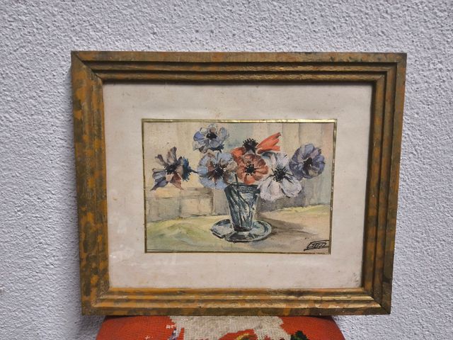 Georges GOETZ (1910-2001) « Nature morte aux fleurs » . Aquarelle...