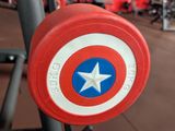 a captain america shield on the side of a bike