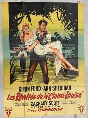 an old movie poster of a man holding a woman in his arms