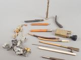 a lot of tools that are laying out on the table
