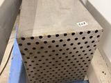 a box that is sitting on a dolly in a room