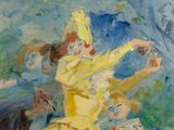 an image of a painting of a group of people in a park