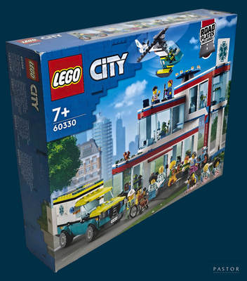a box with a lego city set in it