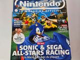 magazine cover of sonic and sega all - stars racing for nintendo u s
