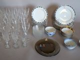 a table with a lot of plates and cups on it