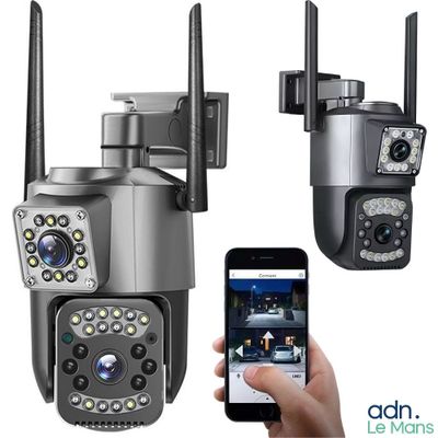 Caméra pivotante IP WiFi extérieure avec détecteur de mouvem…