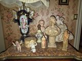 a picture of a table with a lot of figurines on it