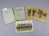 several old military postcards of men and women in uniforms