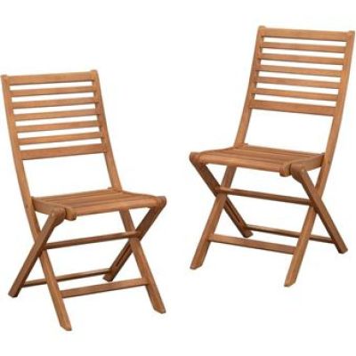 pair of wooden folding chairs against a white background