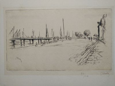 an image of a drawing of a tall tower in the middle of a field