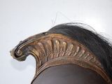 a close up of a helmet on a mannequin head