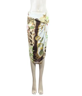 a mannequin wearing a skirt with a leopard print on it