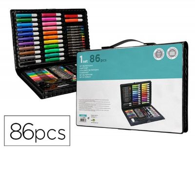 une image représentant une boîte de matériel artistique et une boîte de crayons de couleur