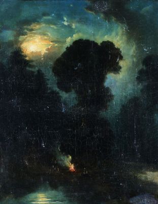 École française 19ème siècle Le repos des militaires