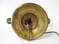 Paire de candélabres en cuivre patiné à trois bras de lumièr… (photo 2)