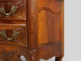 an image of a wooden chest of drawers on a white background