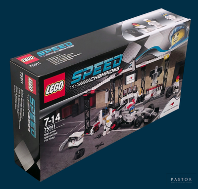 a box with a lego speed racing set inside of it