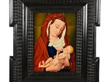 une image d'un tableau représentant une femme tenant un bébé dans ses bras