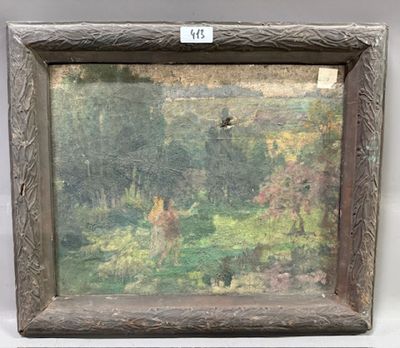 Paul PREVOT (1879-1961) - Adam et Eve dans un paysage