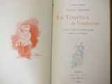 an open book with a drawing of a woman on it