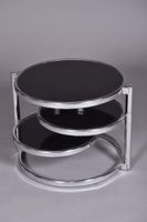 Paire de tables basses ou bouts de canapé en métal chromé et…