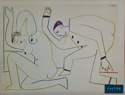 l'image d'un dessin représentant un homme et une femme assis sur un canapé