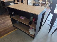Meuble bar en bois avec 2 tabourets hauts
