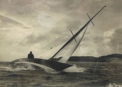 Léo NEVEU (1880-1944). Régate à Arcachon.
