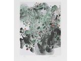an image of a picture of a painting of flowers and leaves