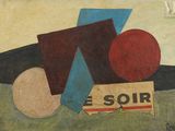 une image représentant un tableau sur lequel figurent une balle rouge et un objet bleu et rouge