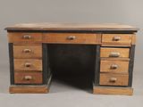 an old wooden desk with drawers and drawers on top of it