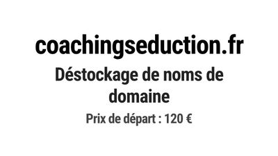 Nom de domaine coachingseduction.