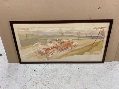 Ernest MONTAUT (1879-1909) Automobile de course