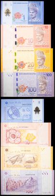 two different pictures of a series of currency notes