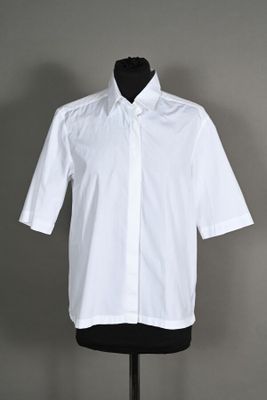 DRIES Van NOTEN. Chemise en coton blanc à manches courtes, c…