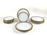 a group of plates that are sitting on a table