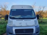 La camionnette est garée sur l'herbe, dans le champ.