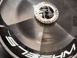 a close up of a disc on a table