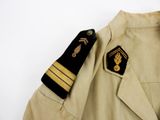 a close up of a uniform on a white background