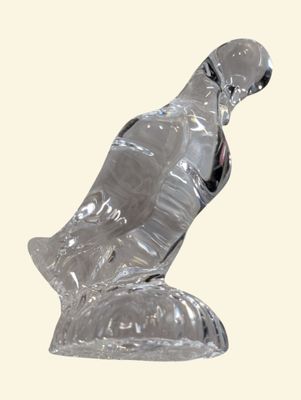 DAUM FRANCE "Oie" Sujet de vitrine en cristal moulé