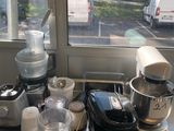 a kitchen counter with a blender and a blender on it