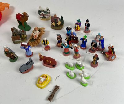 a lot of figurines that are on the table