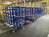 a large warehouse with a lot of shelves and pallets