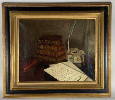 BULNEZ I. (XXème s.) : Nature morte à la lettre, au cachet d… - Photo 1