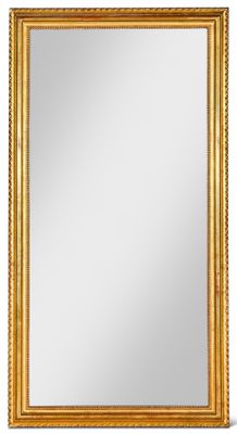 un miroir encadré d'or sur fond blanc