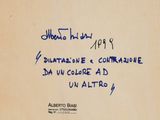 the back cover of a book with blue writing on it