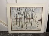une image représentant un tableau d'une maison dans les bois