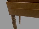 an image of a wooden desk with a drawer on top of it